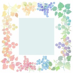 Watercolor style various frame clipart cartoon flowers pastel