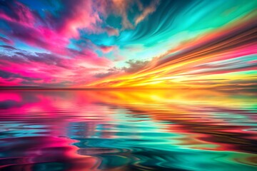 colorful sunset over the ocean