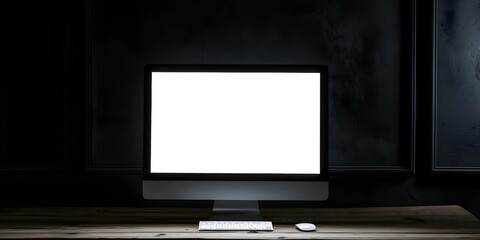 Blank computer monitor displaying a white screen. Concept Is there anything else you would like to add to the image description or any specific details you would like to include?