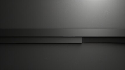 Obraz premium Three Horizontal Black Stripes On A Grey Wall