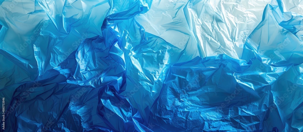 Leinwandbilder reuse a clear blue plastic bag to create an eco friendly abstract texture image and help protect the