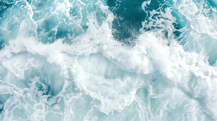 Fototapeta premium Top down view of ocean wave
