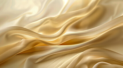 Obraz premium Smooth beige fabric, delicate waves, elegant drapery, minimalistic luxury