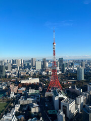Obraz premium 東京タワーと東京の風景