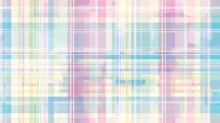 Pastel plaid pattern with intersecting lines and soft colors, perfect for backgrounds, fabric designs, and creative projects.