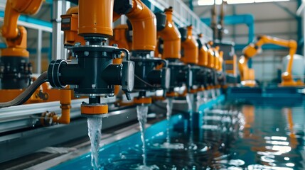 Robotic Arms Automating Wastewater in Industrial Factory