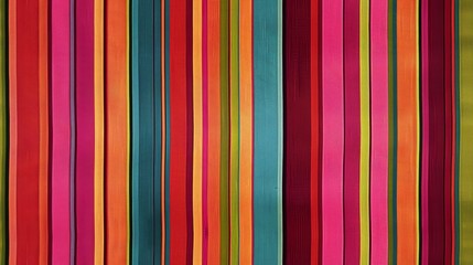 Obraz premium Vibrant multicolored vertical stripes pattern perfect for backgrounds, textiles, and graphic design projects adding a playful and dynamic touch.