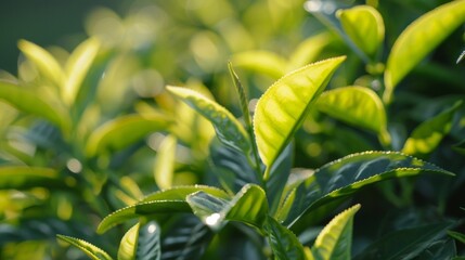 Fototapeta premium Sunlight Through Tea Leaves