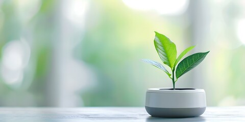 Ecofriendly smart thermostat conserves energy for a sustainable future. Concept Smart Home, Energy Efficiency, Sustainability, Eco-friendly Technology, Climate Control