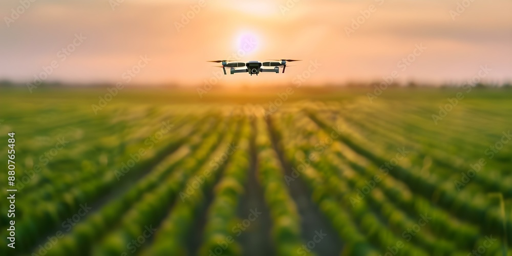 Poster integrating drones with traditional methods a farmer's approach to monitoring organic crop health. c