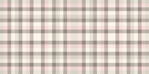 Stitch texture plaid pattern, workshop tartan seamless fabric. Repetitive textile background vector check in light and stone grey colors.