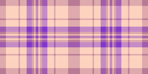 Comfortable vector seamless pattern, nostalgic background check fabric. Paisley texture tartan textile plaid in light and pink colors.