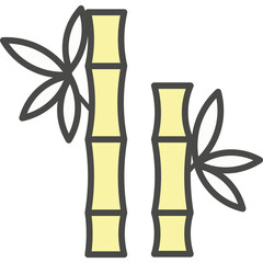 Bamboo massage sticks for spa vector icon