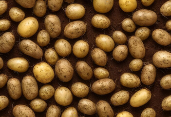 Gros plan de pommes de terre sur une table en bois
