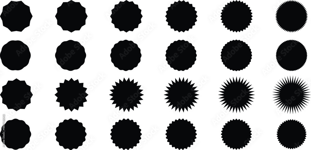 Poster abstract basic shape collection. trendy minimalist basic shape, icons, circles, hexagon, star, trian