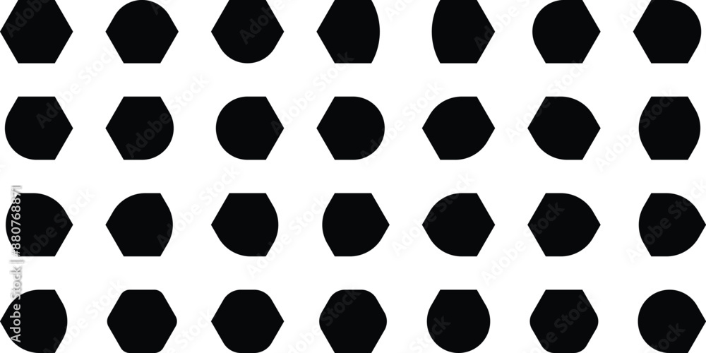 Aufkleber abstract basic shape collection. trendy minimalist basic shape, icons, circles, hexagon, star, trian