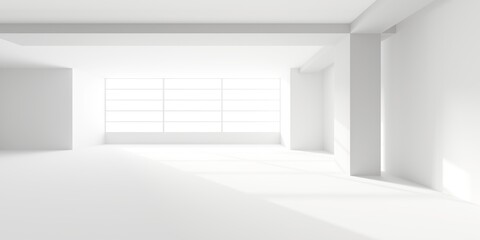 Fototapeta premium Abstract light corridor interior. Futuristic architecture background