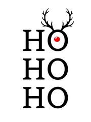 Poster mit Elch Geweih zu Weihnachten