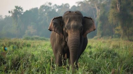 Fototapeta premium World Elephant Protection Day. elephants in the wild
