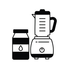 blender glyph icon with white background vector stock illustration