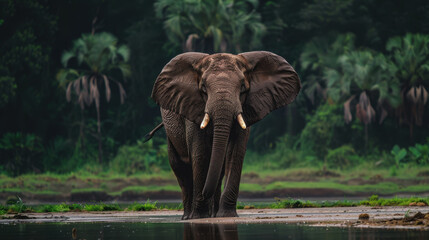 Fototapeta premium World Elephant Protection Day. elephants in the wild