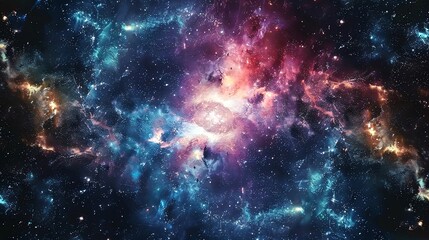 Cosmic Microwave Background Radiation, border, background wallpaper, blank in the middle, minimalism, negative space, used for postcard template