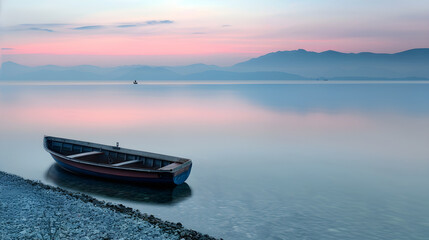 Twilight Serenity: A Tranquil Reflection of Nature's Peaceful Evening