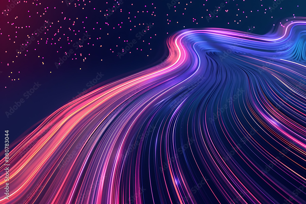 Poster abstract background of smooth lines. big data visualization.