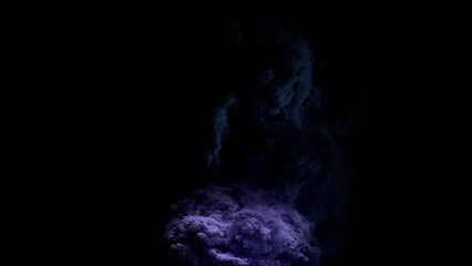 smoke on black background