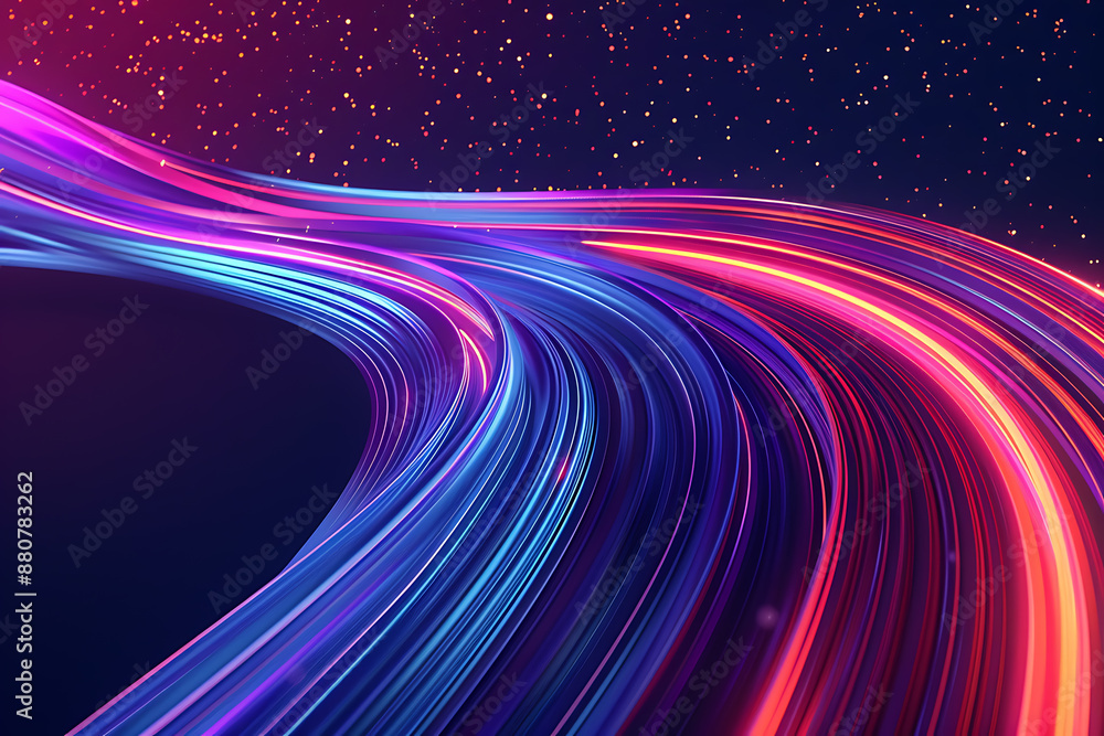 Poster abstract background of smooth lines. big data visualization.