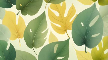 yellow green leaves soft background abstract leaf botanical calming wallpaper