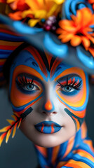 Abstract Face Paint Art Beauty