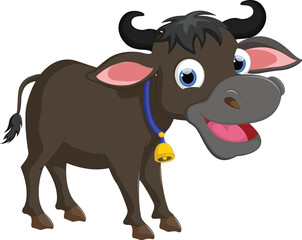 Buffalo cartoon vector illustration
