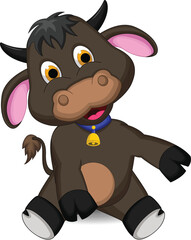 Buffalo cartoon vector illustration