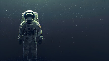 Astronaut and space exploration theme.