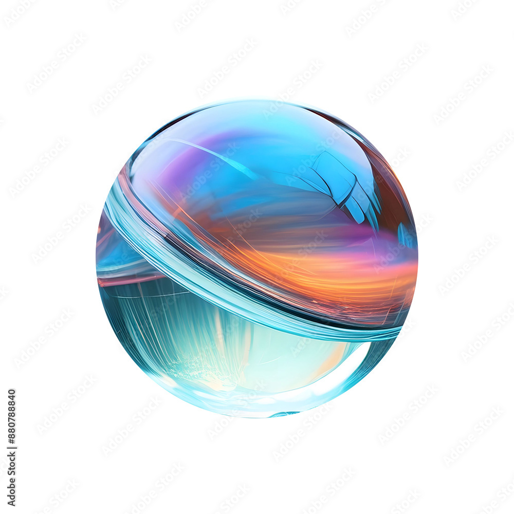 Aufkleber light blue abstract transparent object that blends seamlessly into its background