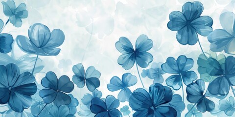 Fototapeta premium A bouquet of blue flowers against a clean white background, perfect for corporate or personal use
