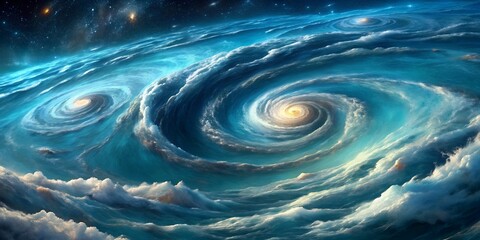 Cosmic Whirlpools The Enigmatic Dance of Ocean Currents AI Generative