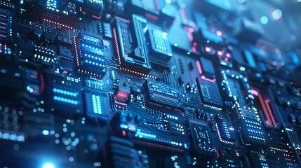 Fototapeta premium Cloud Computing and 5G: High-Speed Internet for Smart Cities