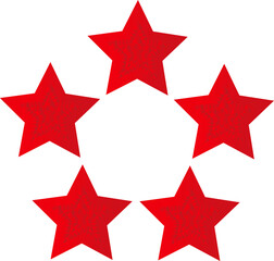 Red bright stars for design.