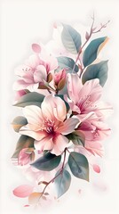 Exquisite Rhododendron Floral Bouquet for Packaging Design