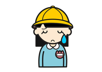 泣く幼稚園児の女の子