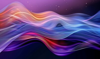 Abstract Waving illuminated Bright Colors Background, Generative AI