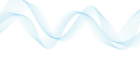 White wave curve lines banner background design. Abstract soft wave lines dynamic flowing blue light isolated background. Vector Illustration of the blue pattern of lines. stripes on white.