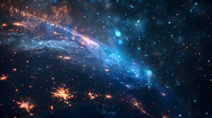 Obraz premium space data in the energy sector.