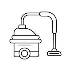 cleaning line icon with white background vector stock illustration