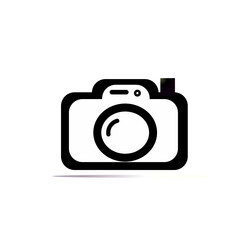 camera icon on white