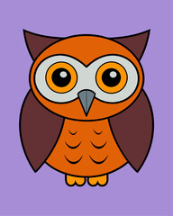 Spooky Halloween Owl Vector Icon | Halloween Clipart | Vector Art for Halloween Designs