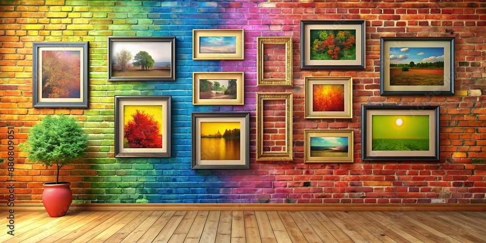 Poster a picture on a wall informative vibrant engaging generative by ai