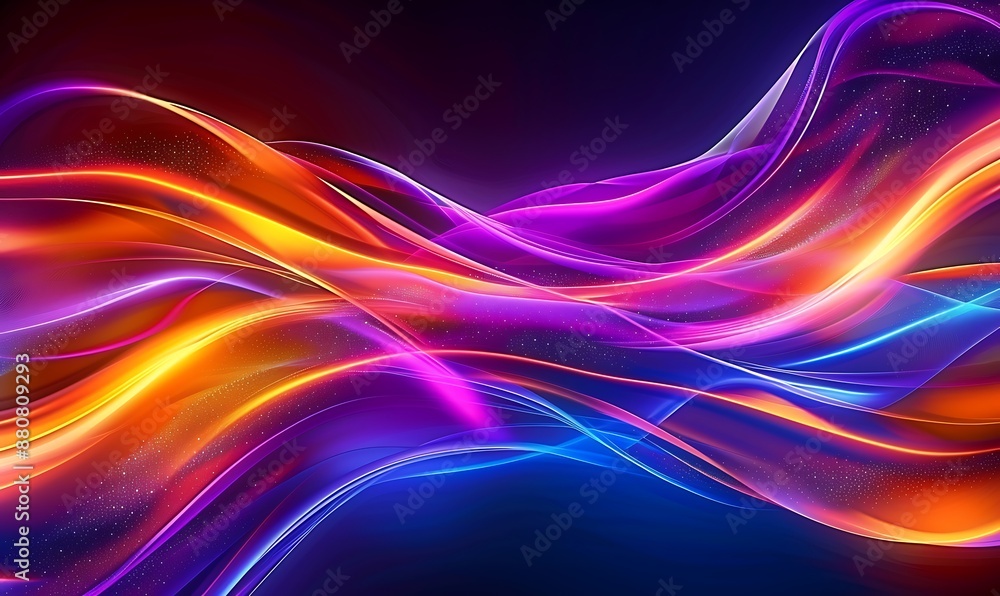 Poster abstract background of paint in multi colorful effects, generative ai